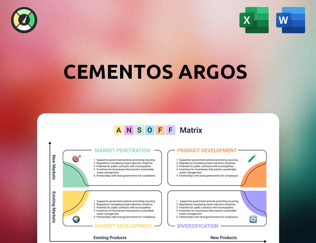 Cementos Argos Ansoff Matrix