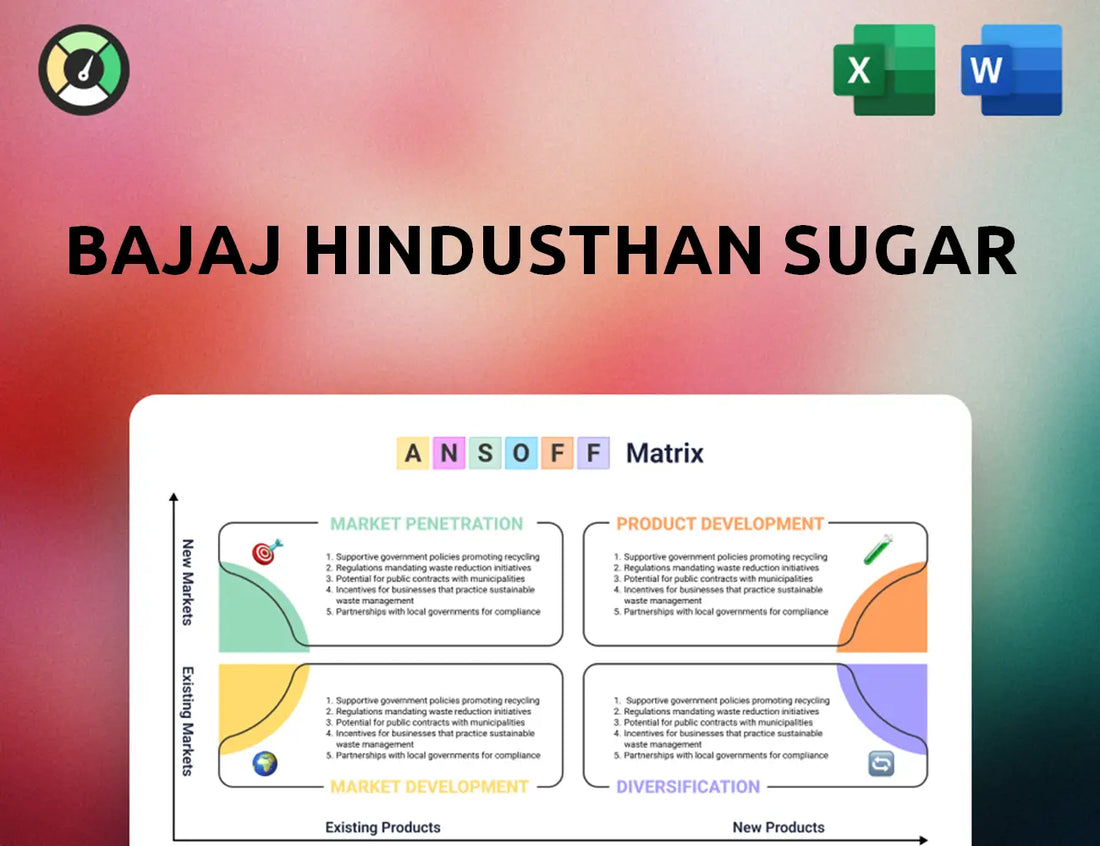Bajaj Hindusthan Sugar Ansoff Matrix
