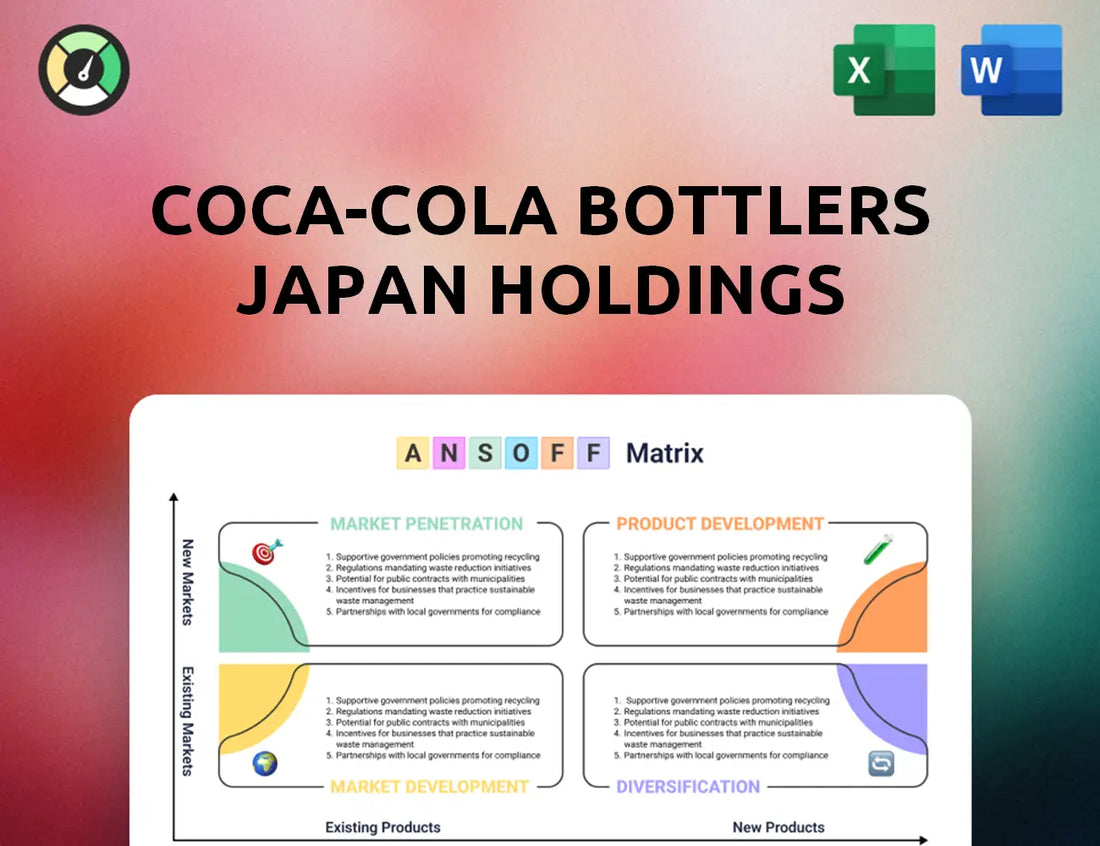 Coca-Cola Bottlers Japan Holdings Ansoff Matrix