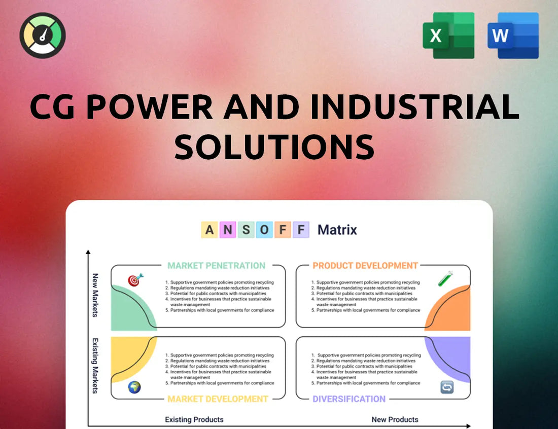 CG Power and Industrial Solutions Ansoff Matrix