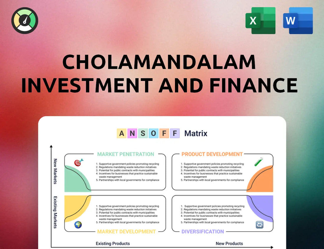 Cholamandalam Investment and Finance Ansoff Matrix