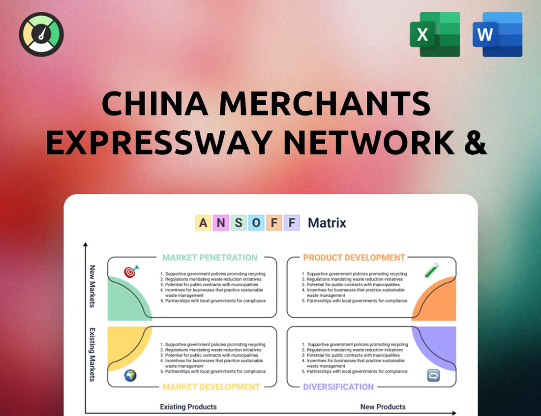 China Merchants Expressway Network & Technology Holdings Ansoff Matrix