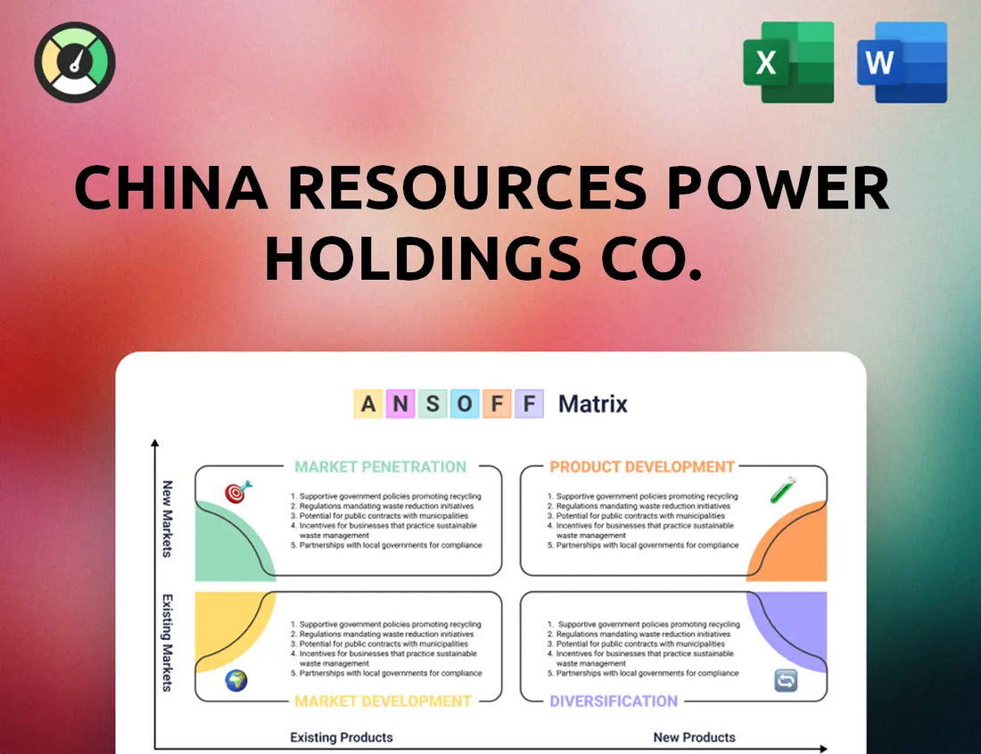 China Resources Power Holdings Co. Ansoff Matrix