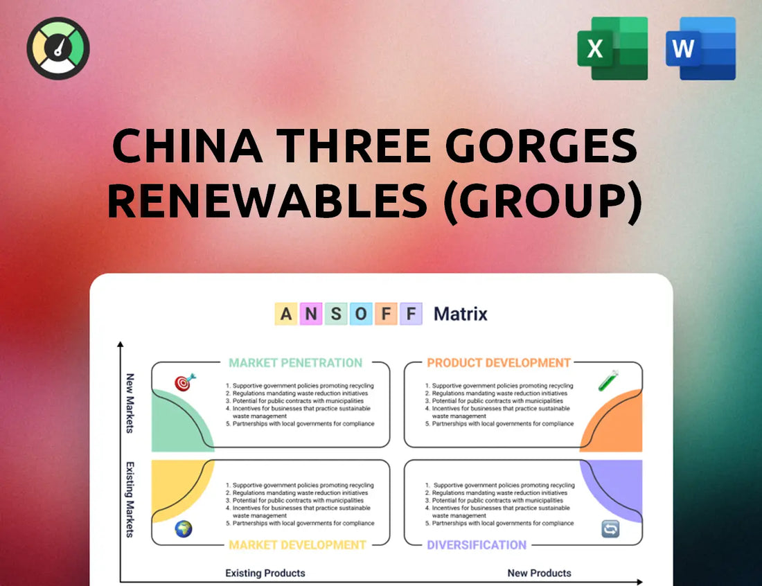 China Three Gorges Renewables (Group) Ansoff Matrix