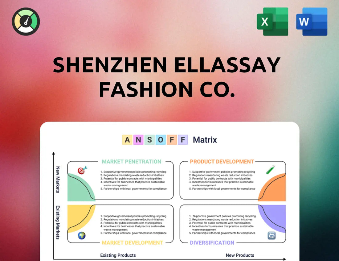 Shenzhen Ellassay Fashion Co. Ansoff Matrix