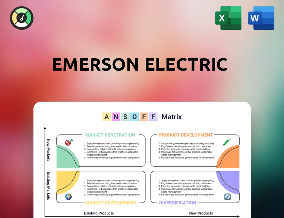 Emerson Electric Ansoff Matrix