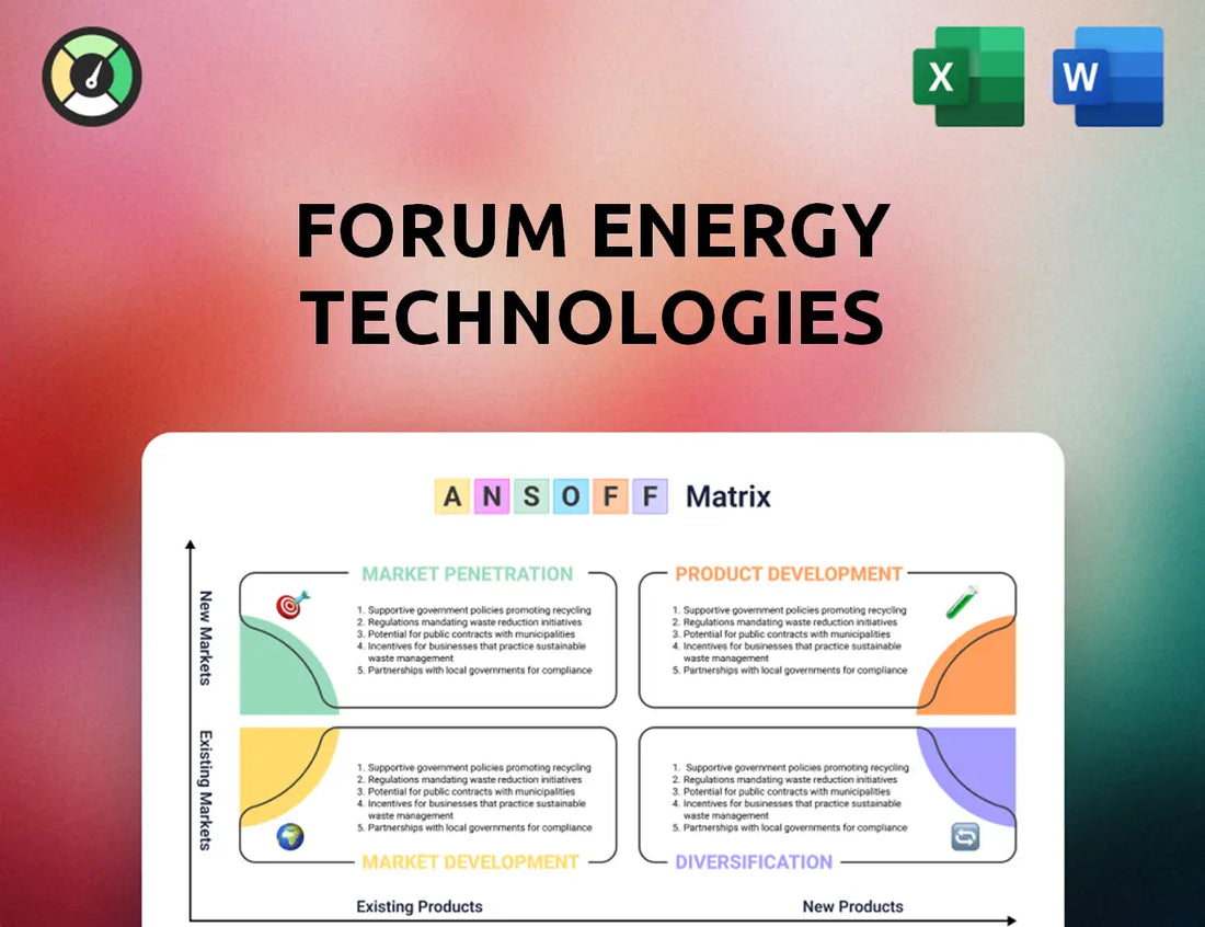 Forum Energy Technologies Ansoff Matrix
