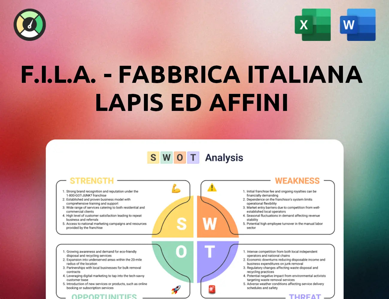F.I.L.A. - Fabbrica Italiana Lapis ed Affini SWOT Analysis
