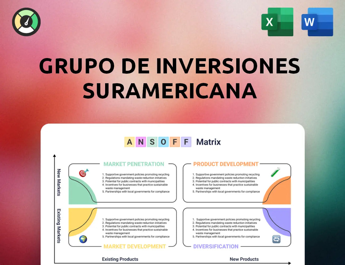 Grupo De Inversiones Suramericana Ansoff Matrix