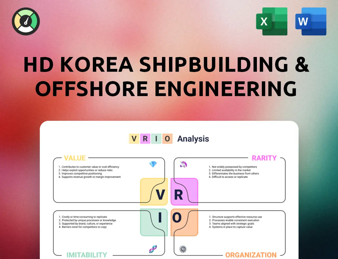 HD Korea Shipbuilding & Offshore Engineering VRIO Analysis