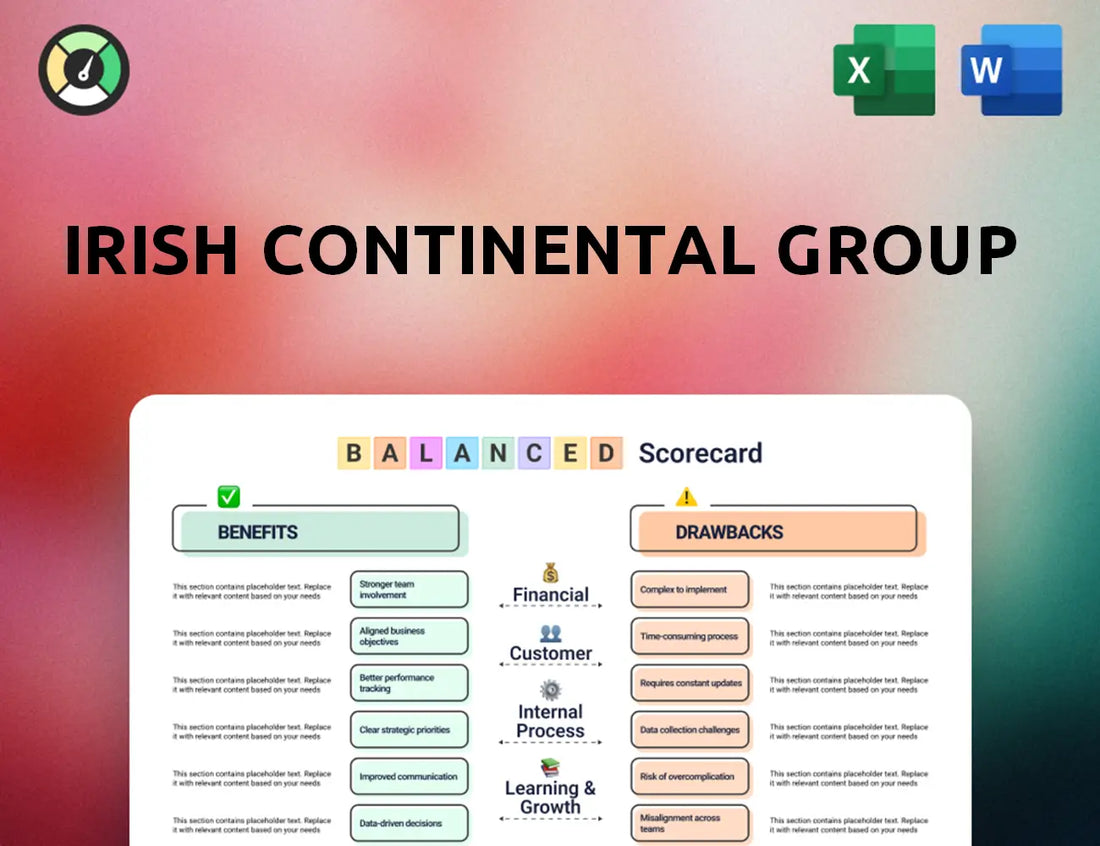 Irish Continental Group Balanced Scorecard