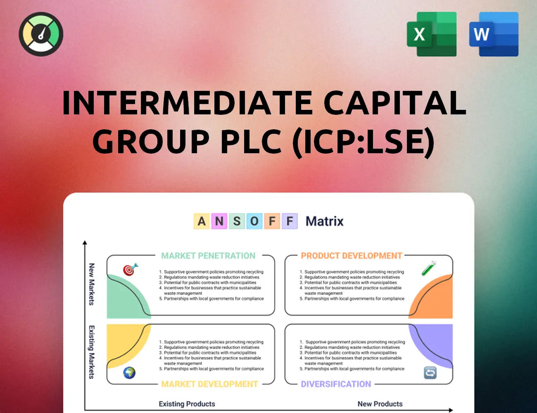 Intermediate Capital Group Plc (ICP:LSE) Ansoff Matrix