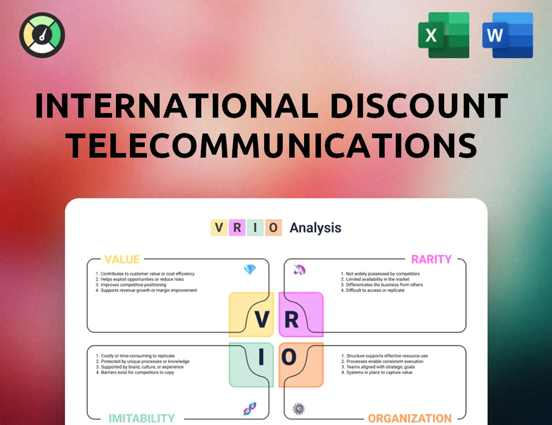 International Discount Telecommunications VRIO Analysis