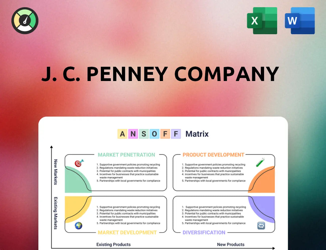 J. C. Penney Company Ansoff Matrix