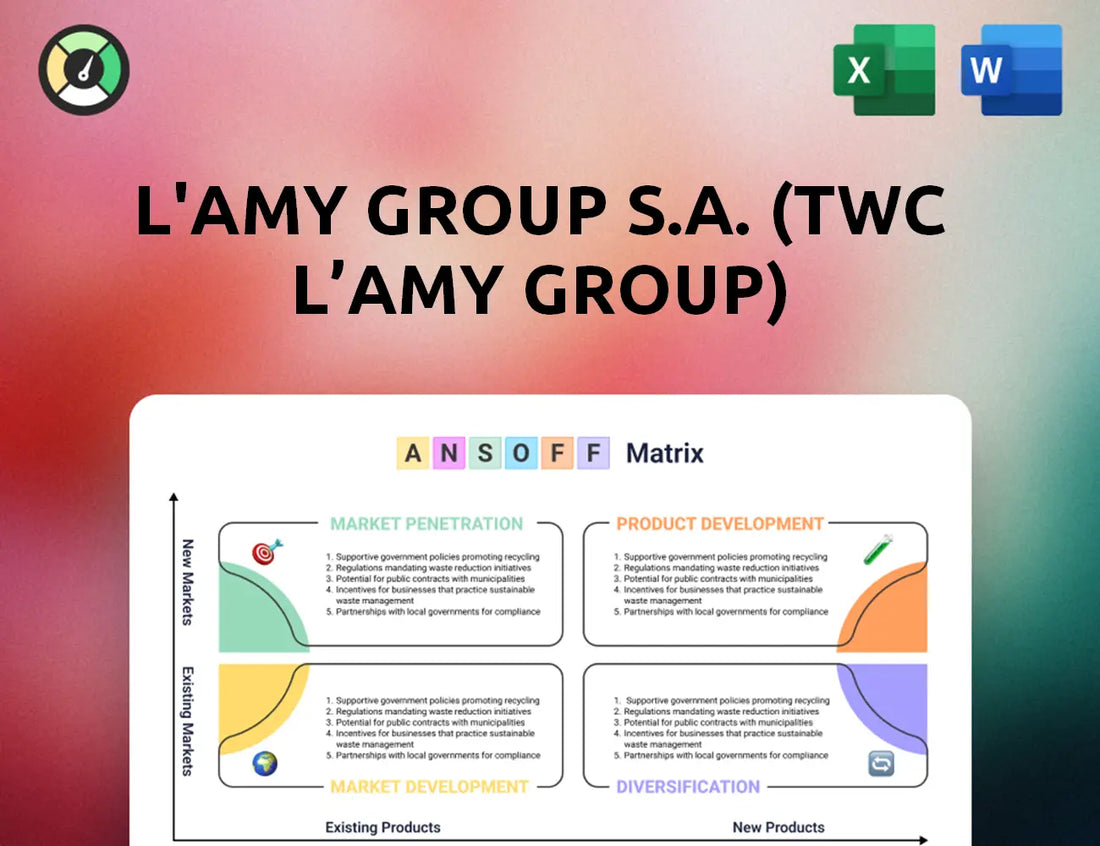 L'AMY Group S.A. (TWC L'AMY Group) Ansoff Matrix