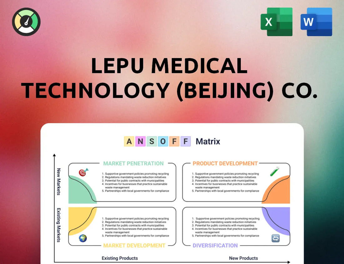 Lepu Medical Technology (Beijing) Co. Ansoff Matrix