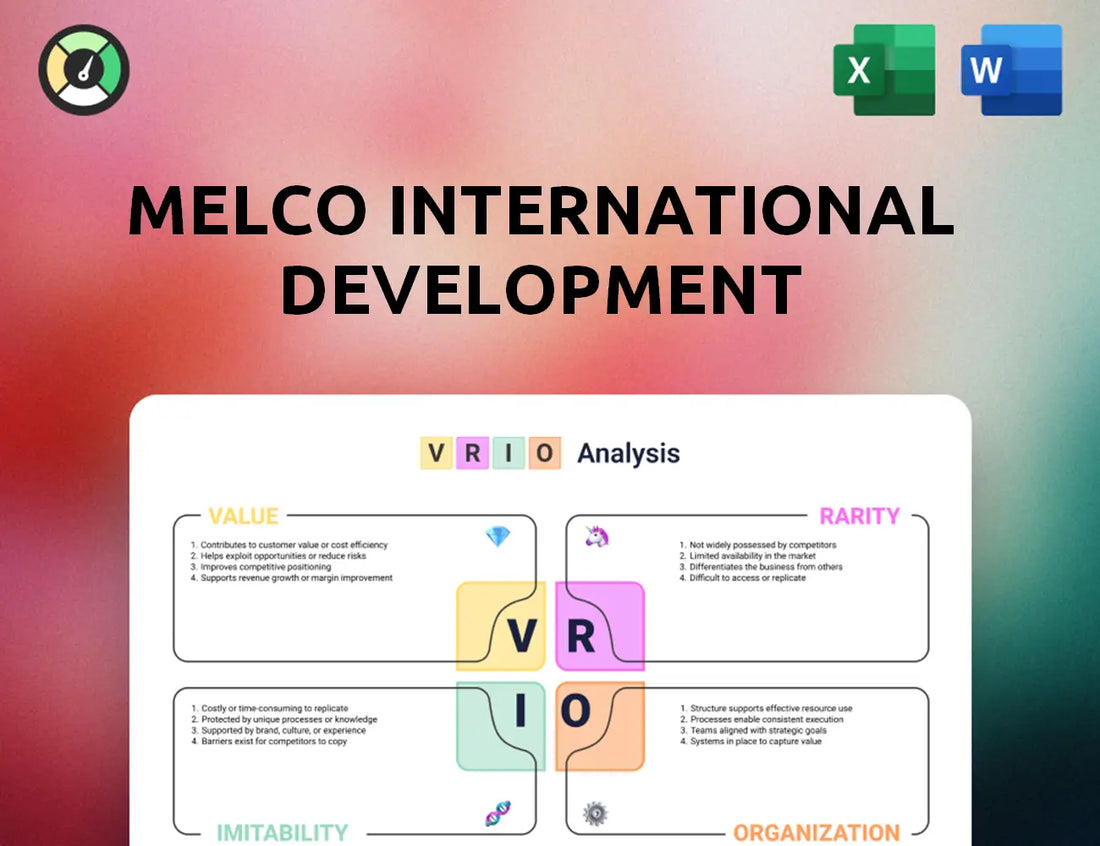 Melco International Development VRIO Analysis