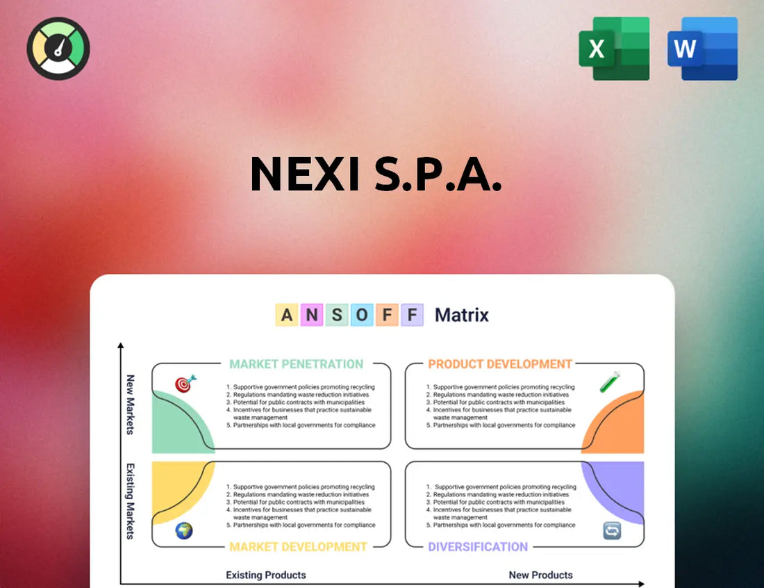 Nexi S.p.A. Ansoff Matrix