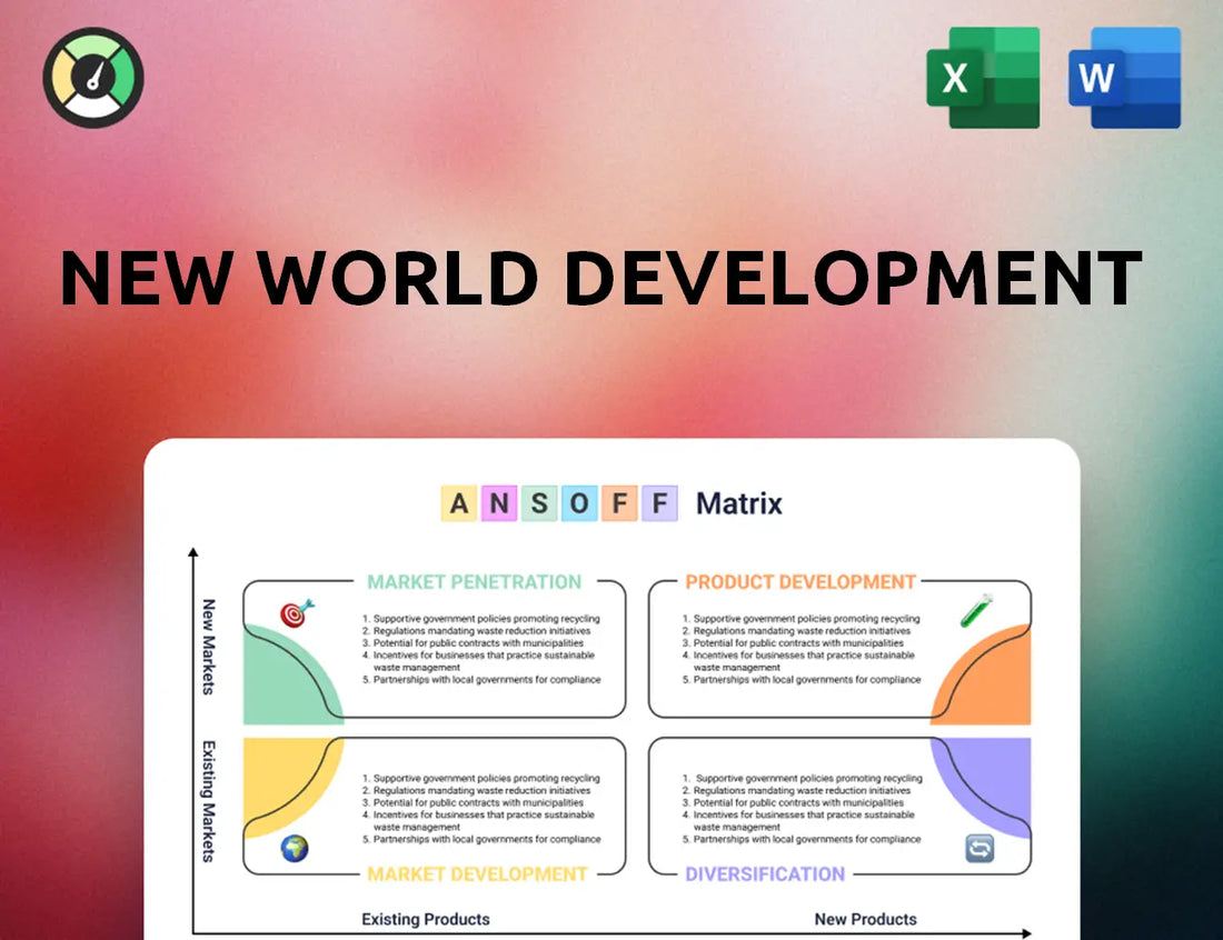 New World Development Ansoff Matrix