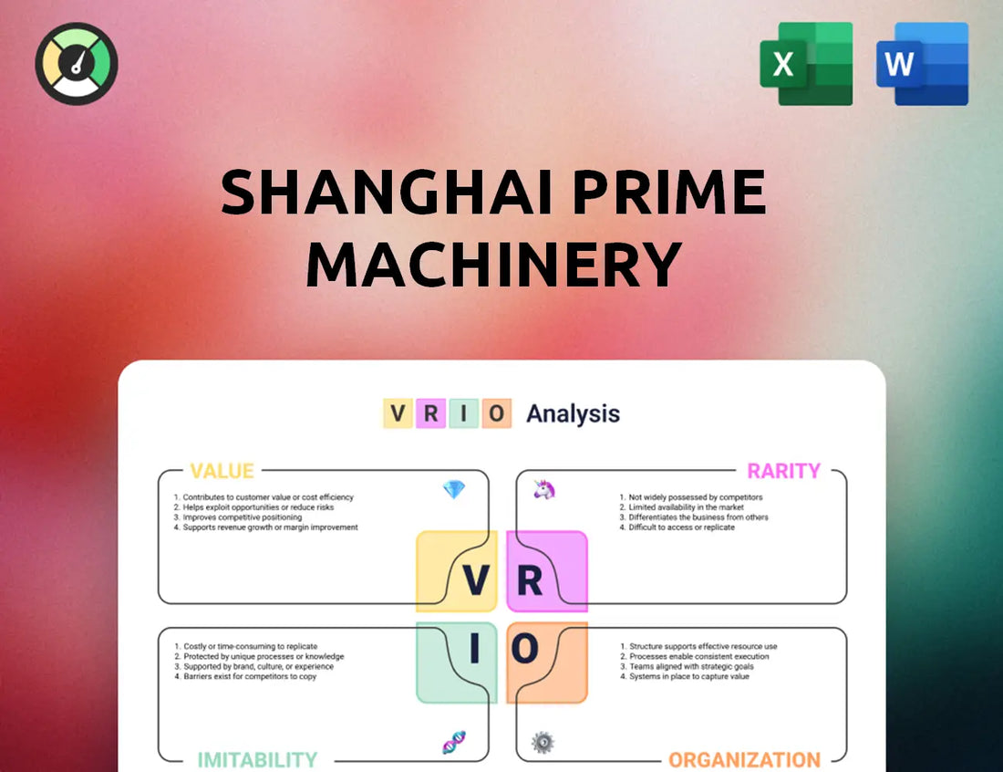Shanghai Prime Machinery VRIO Analysis