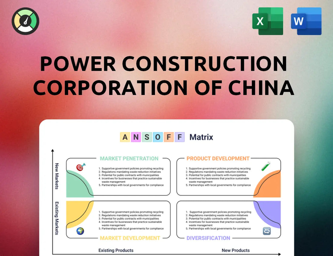 Power Construction Corporation of China Ansoff Matrix