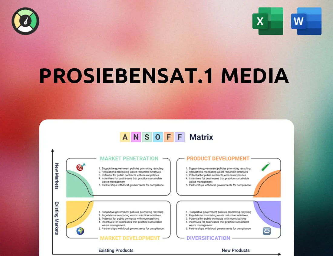 ProSiebenSat.1 Media Ansoff Matrix