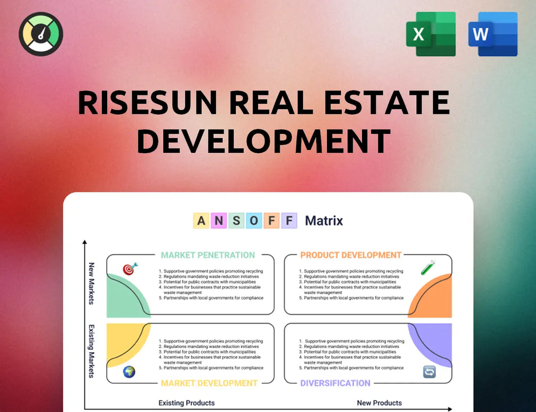 RiseSun Real Estate Development Ansoff Matrix