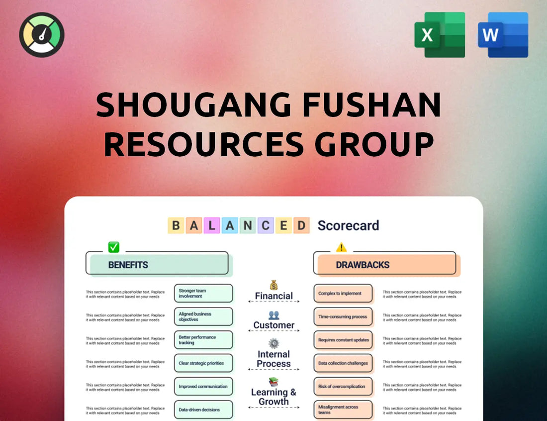 Shougang Fushan Resources Group Balanced Scorecard
