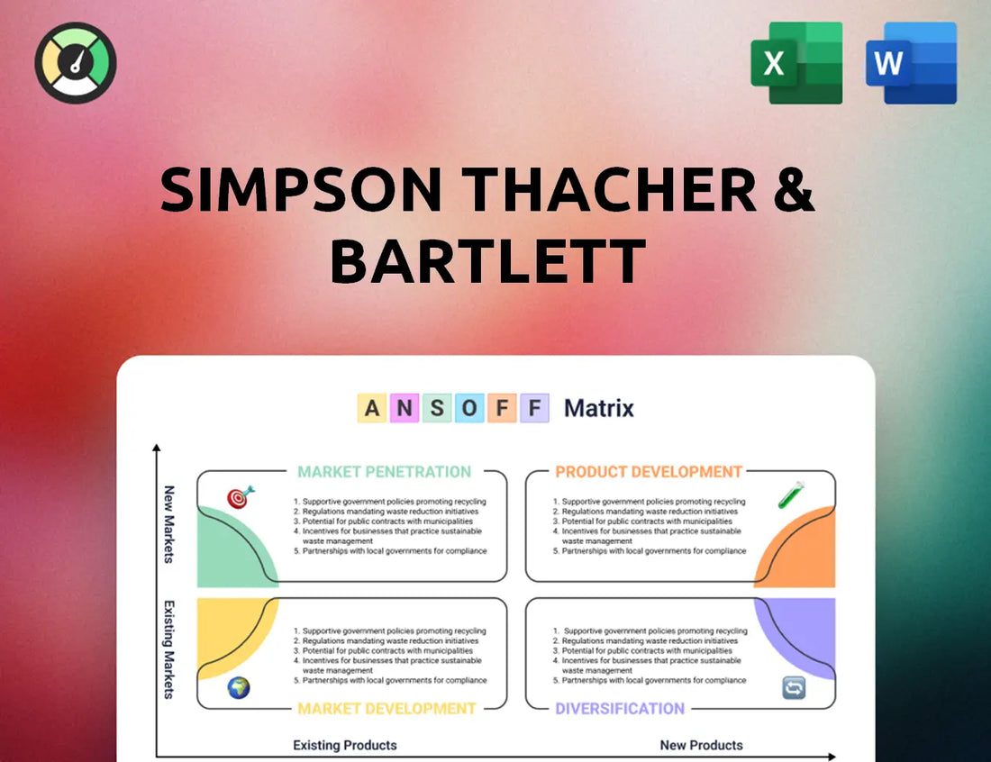 Simpson Thacher & Bartlett Ansoff Matrix