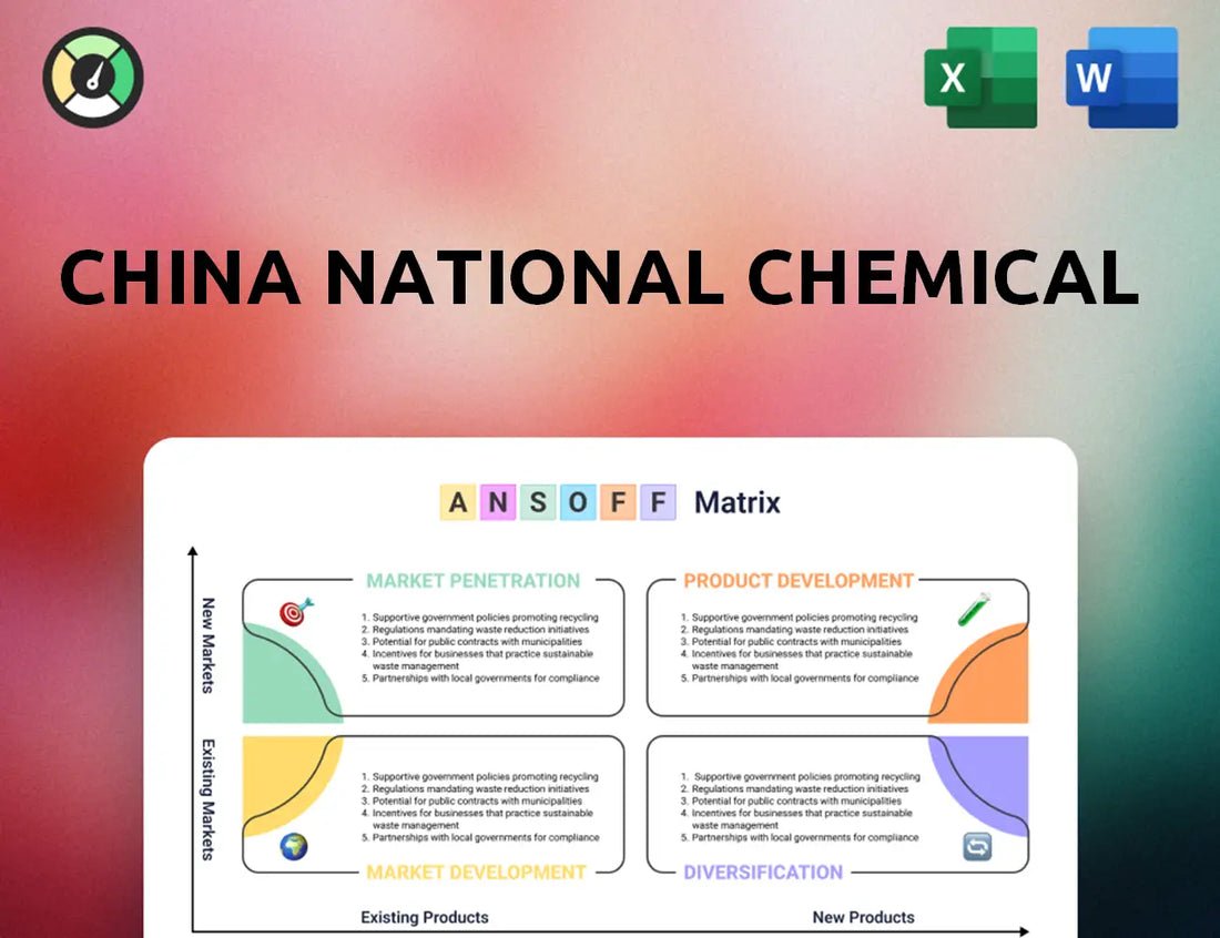 China National Chemical Ansoff Matrix
