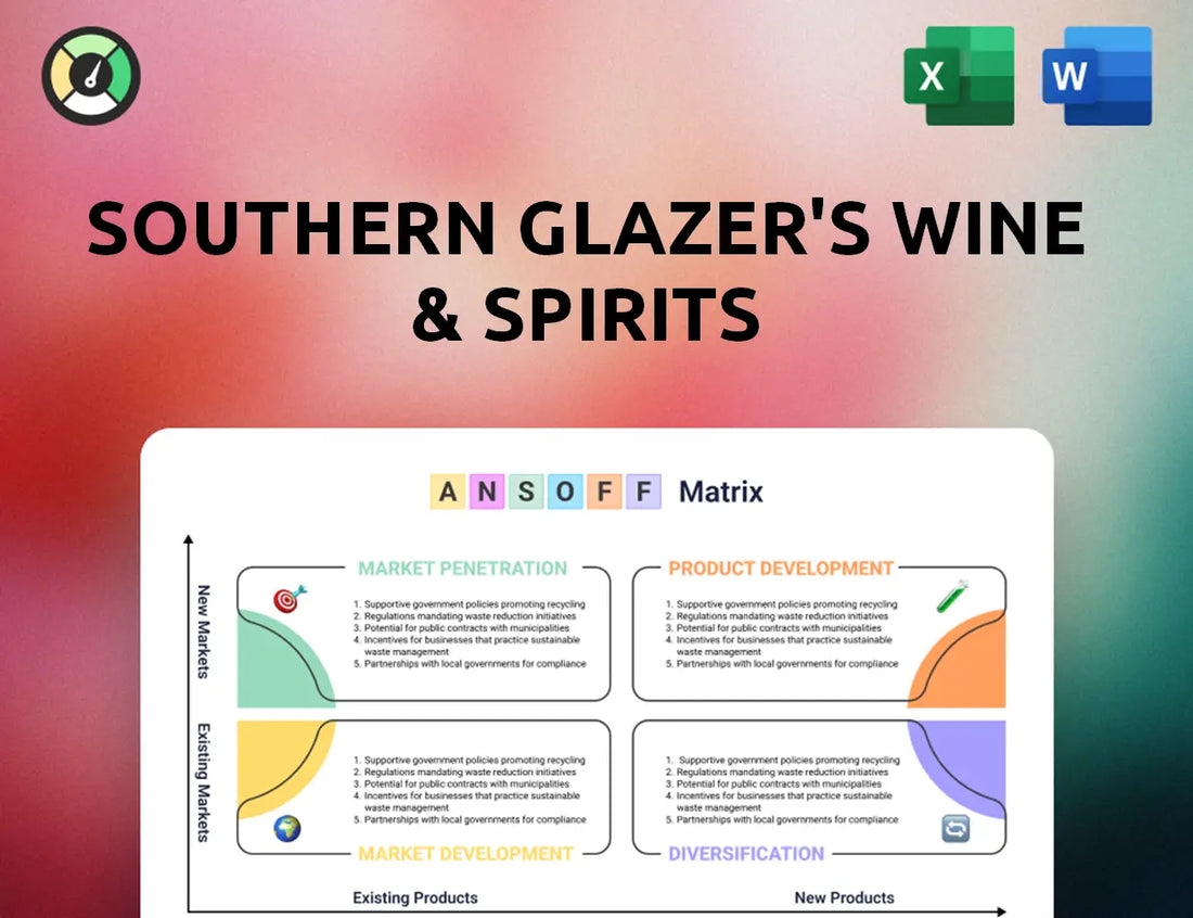 Southern Glazer's Wine & Spirits Ansoff Matrix
