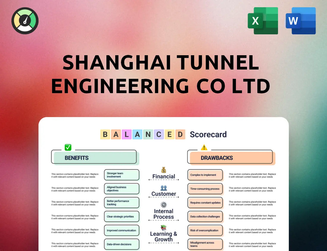 Shanghai Tunnel Engineering Co Ltd Balanced Scorecard