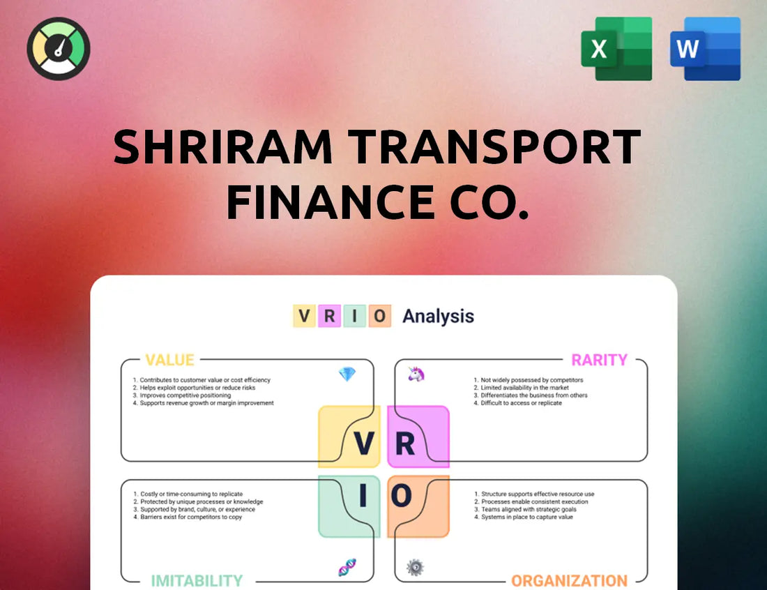 Shriram Transport Finance Co. VRIO Analysis