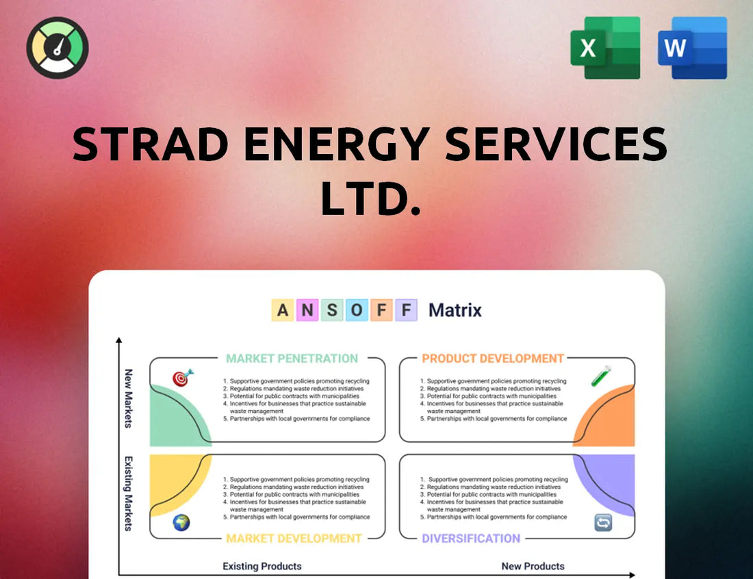 Strad Energy Services Ltd. Ansoff Matrix