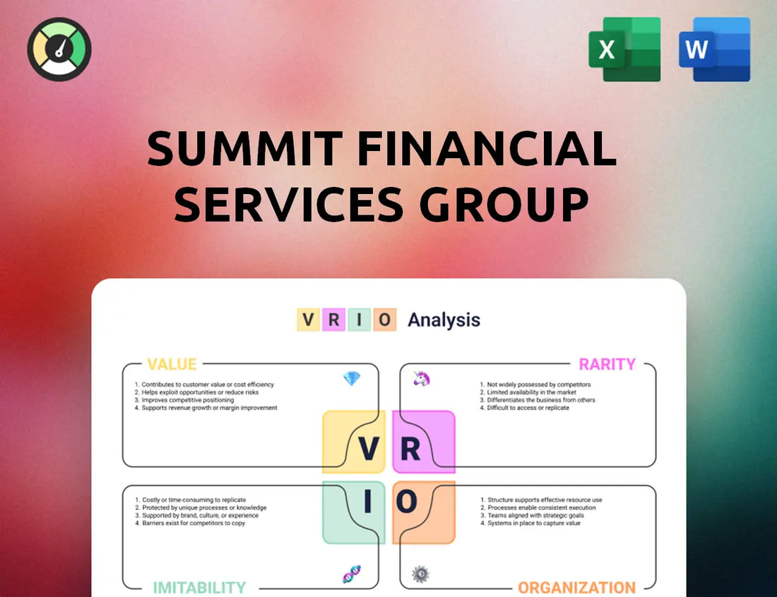 Summit Financial Services Group VRIO Analysis