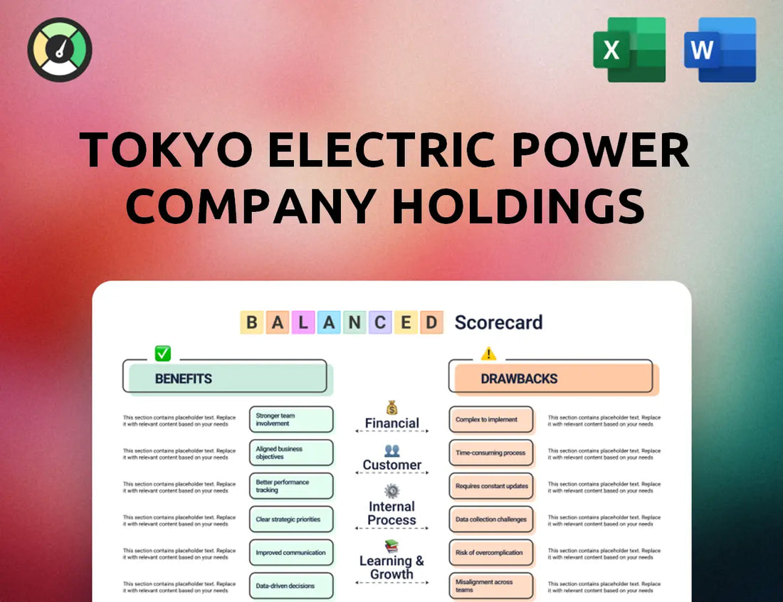 Tokyo Electric Power Company Holdings Balanced Scorecard