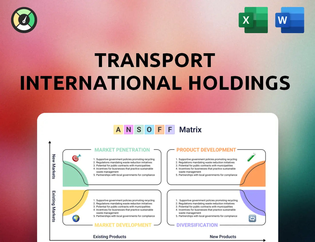 Transport International Holdings Ansoff Matrix