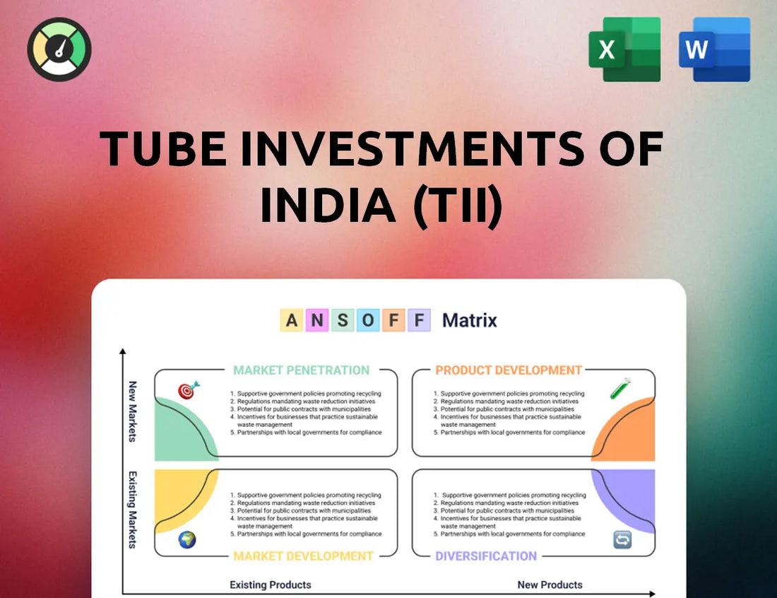 Tube Investments of India (TII) Ansoff Matrix