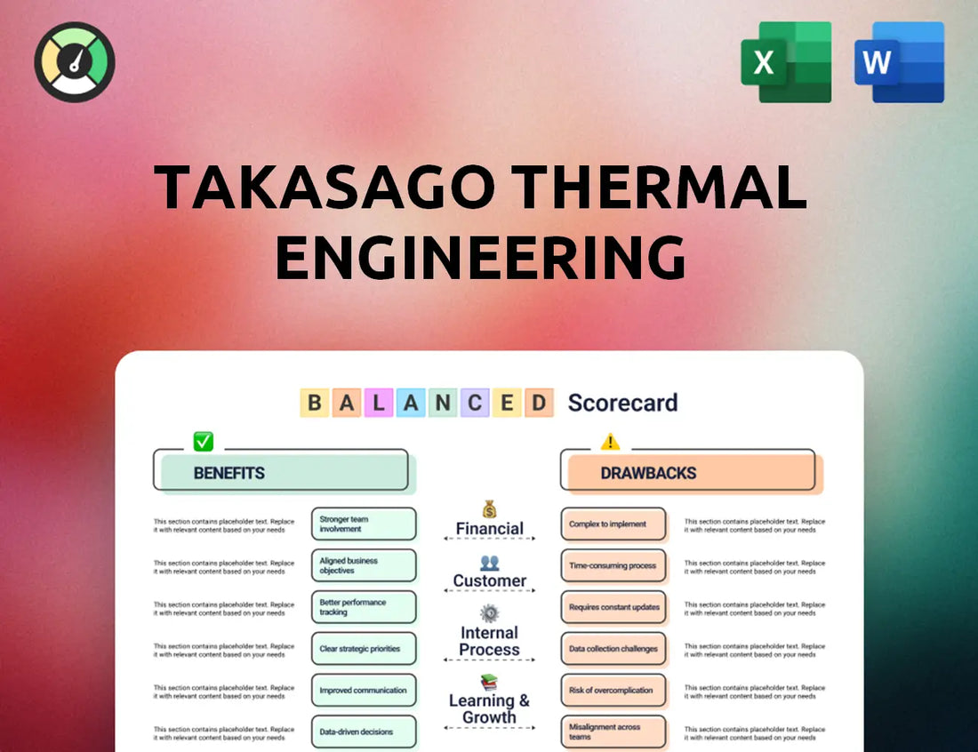 Takasago Thermal Engineering Balanced Scorecard