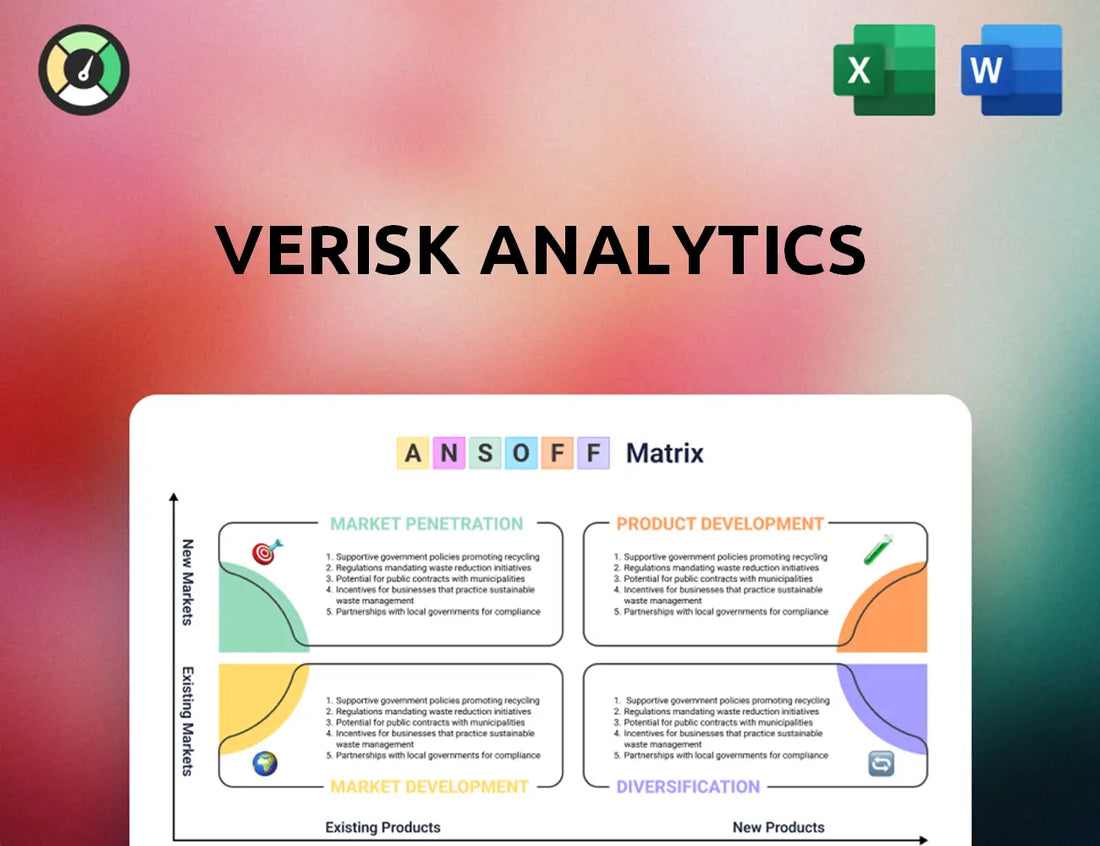 Verisk Analytics Ansoff Matrix