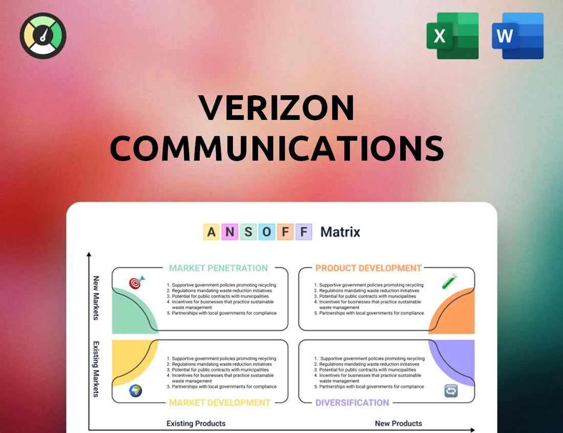 Verizon Communications Ansoff Matrix