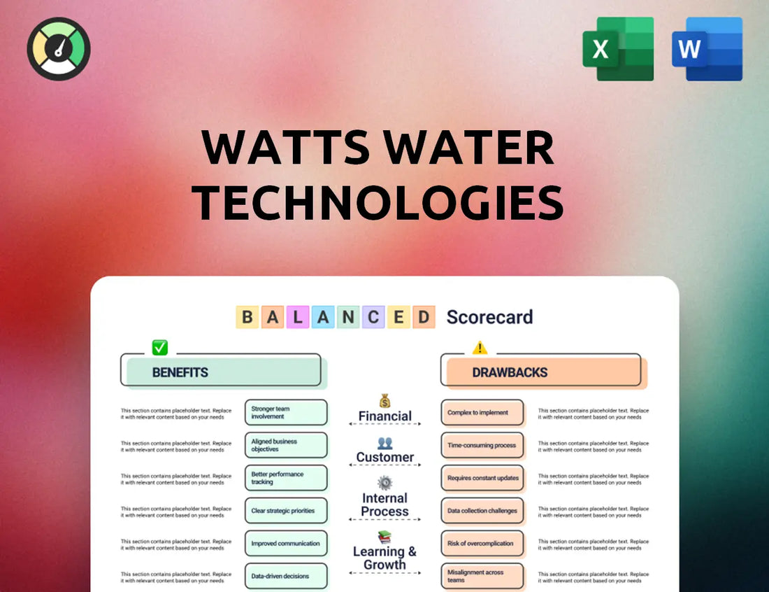 Watts Water Technologies Balanced Scorecard