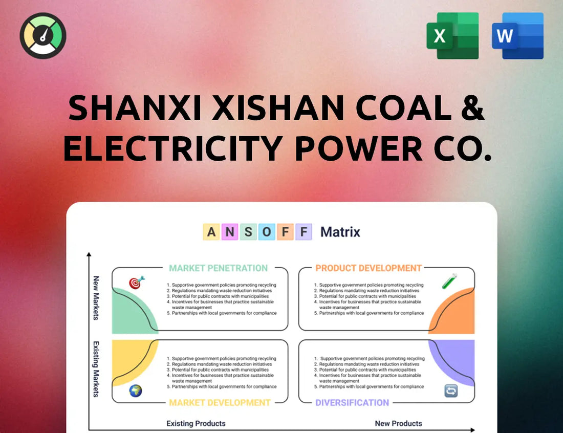 Shanxi Xishan Coal & Electricity Power Co. Ltd. Ansoff Matrix