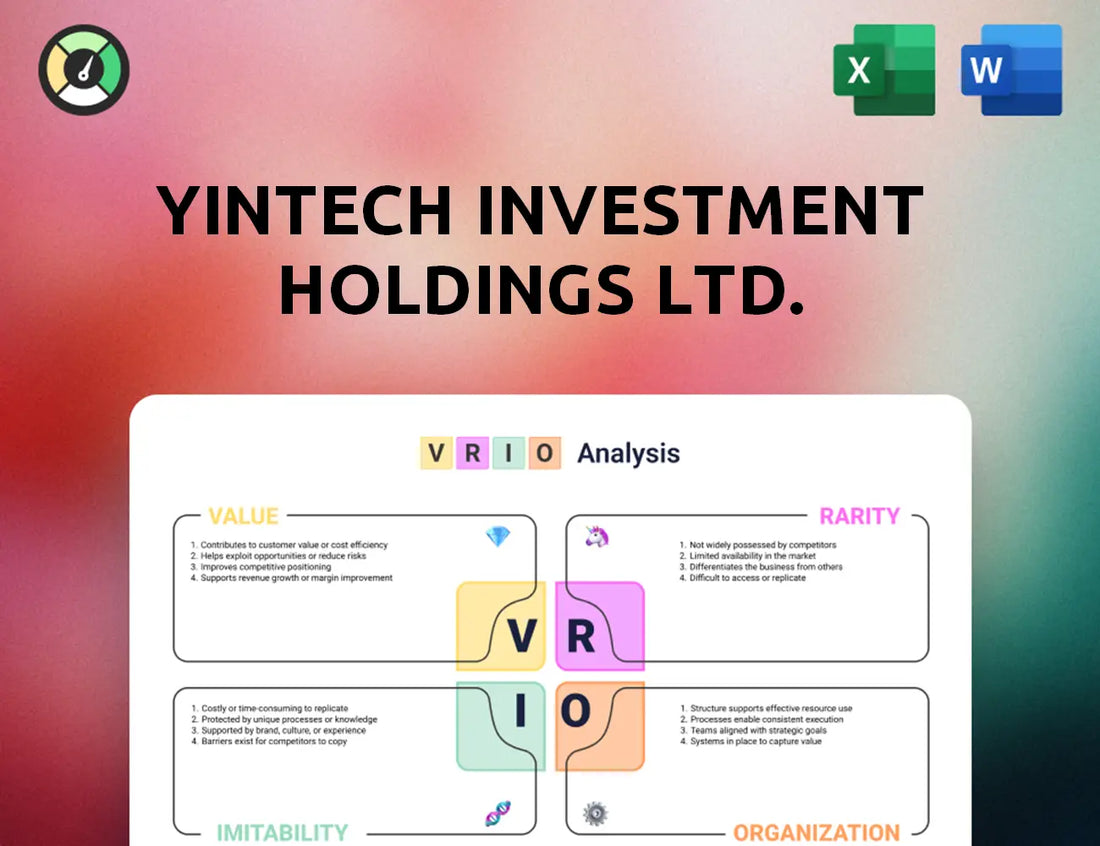 Yintech Investment Holdings Ltd. VRIO Analysis