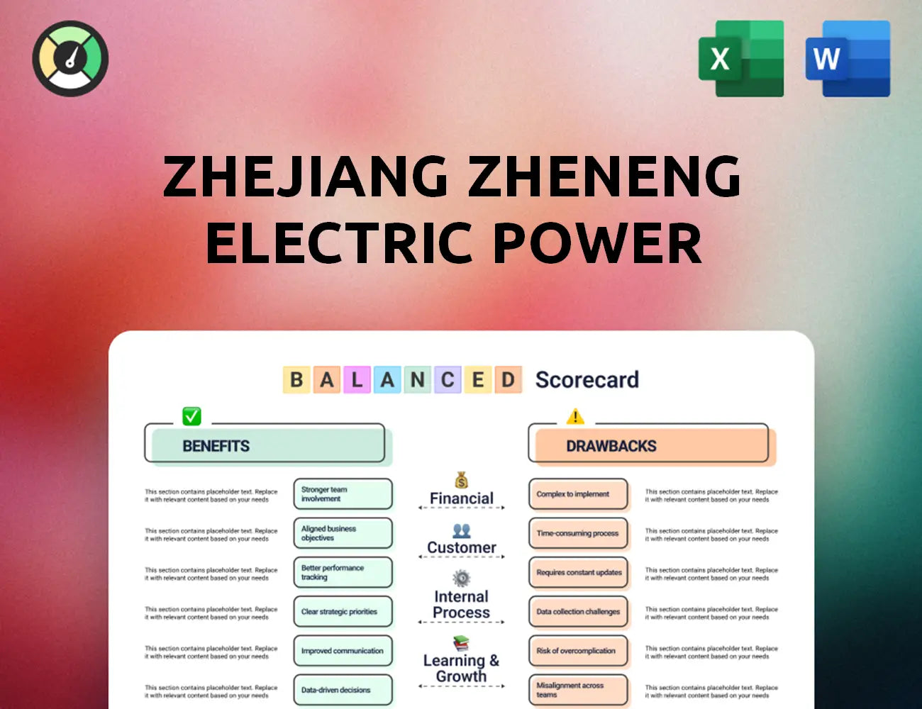 Zhejiang Zheneng Electric Power Balanced Scorecard